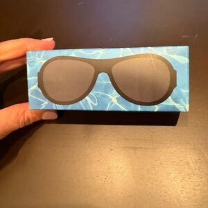 Babiators Blue Water Pattern Sunglasses Box with Black Text